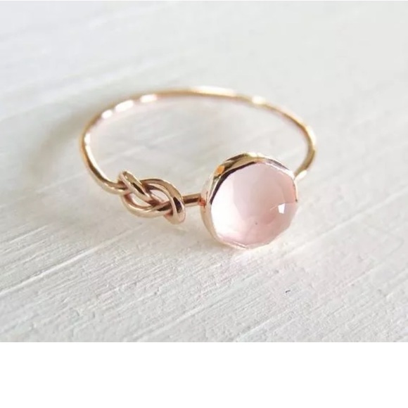 Jewelry - 18K Rose Gold Filled Pink Moonstone Ring